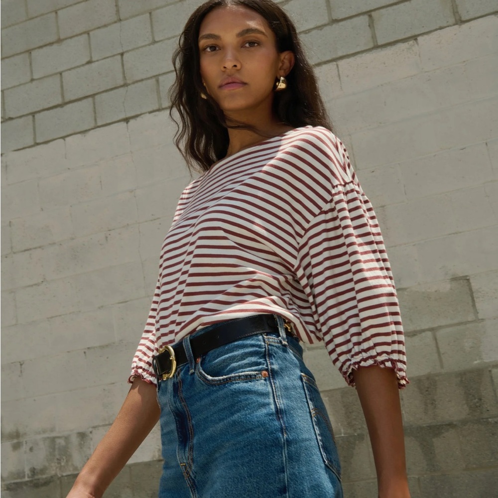 NationLTD Sandra boatneck striped top